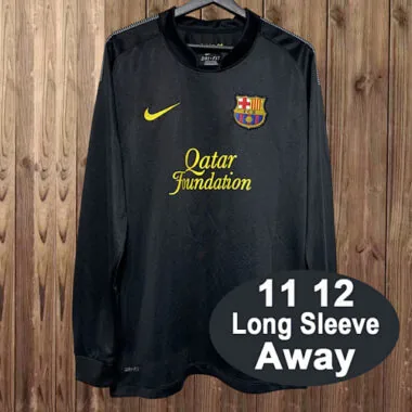 11-12 Barcelona away retro long sleeve jersey