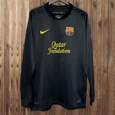 11-12 Barcelona away retro long sleeve jersey