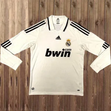 08-09 Real Madrid home long sleeve retro jersey