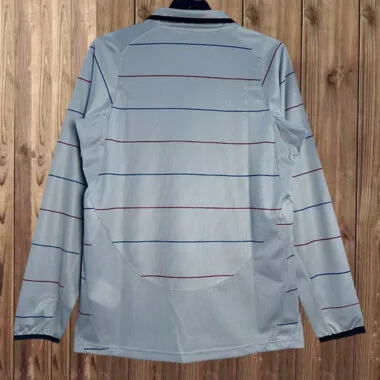 03-04 Barcelona Away retro long sleeve jersey