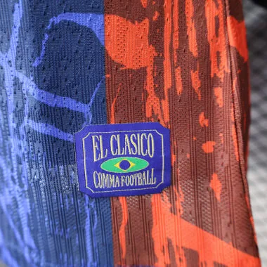Camisa 24-25 do Barcelona, versão especial para jogadores, em vermelho e azul