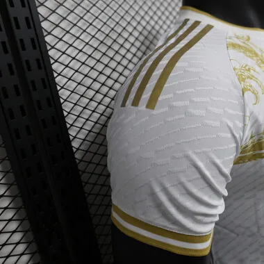 24-25 Real Madrid white and gold dragon player version jersey