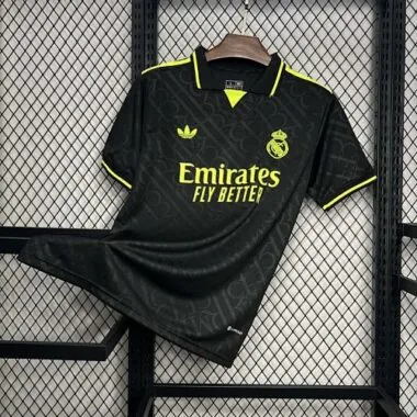 24-25 Real Madrid X BLACK AND NEON UNIQUE Jersey S-XXL