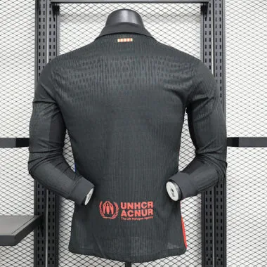 24-25 Barcelona uitwedstrijdshirt met lange mouwen (spelersversie) (grote sponsor)