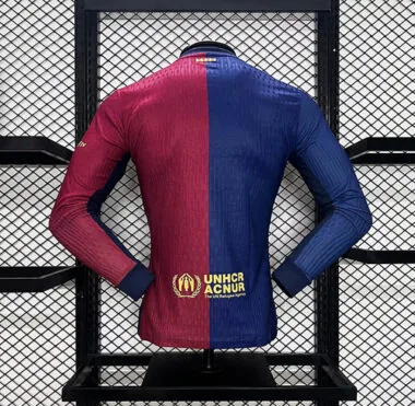 24-25 Barcelona Home Long Sleeve Player Version (Big Sponsor)