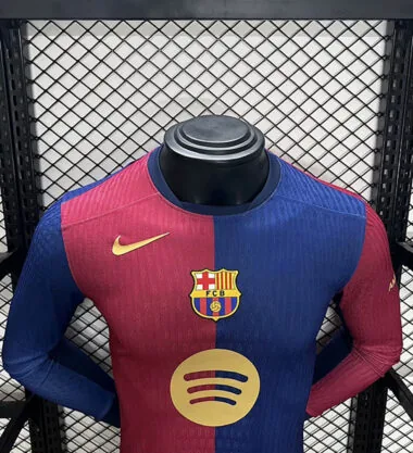 24-25 Barcelona Home Long Sleeve Player Version (Big Sponsor)