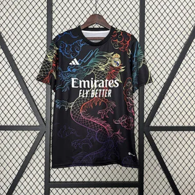 24-25 Real Madrid black colorful dragon jersey