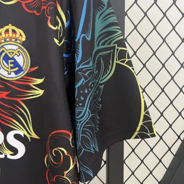 24-25 Real Madrid black colorful dragon jersey
