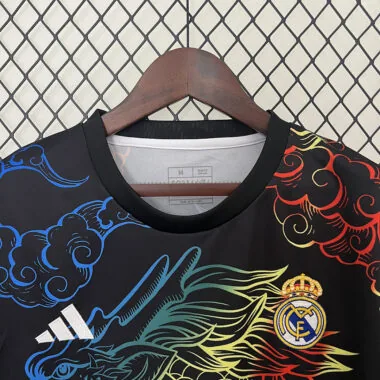 24-25 Real Madrid black colorful dragon jersey