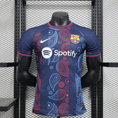 Camiseta de la selección de Barcelona, versión especial para jugadores, azul oscuro, 24-25