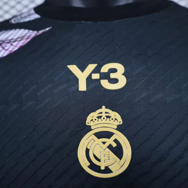 24-25 Real Madrid Y3 zwart-gouden spelersshirt