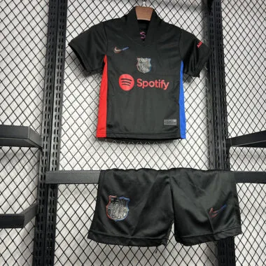 24-25 Barcelona away black kid kit