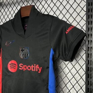 24-25 Barcelona away black kid kit