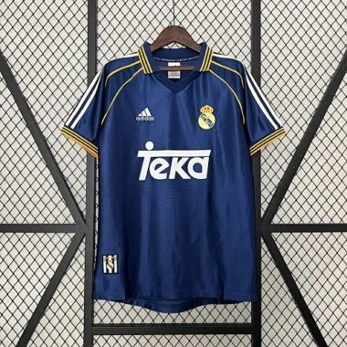 Maglia da calcio retro del Real Madrid, terza divisa da trasferta, stagione 98-00