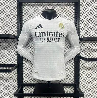 Camiseta de manga larga del Real Madrid, versión jugador, para los días 24 y 25