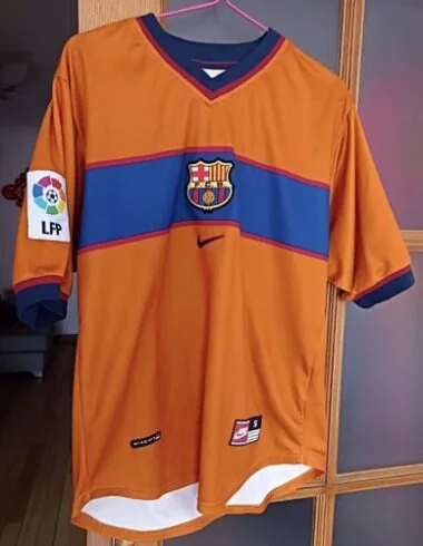 98-00 Barcelona away orange retro jersey
