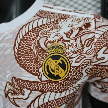 24-25 Real Madrid white and brown dragon jersey