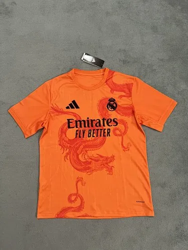 24-25 Real Madrid Orange dragon special jersey