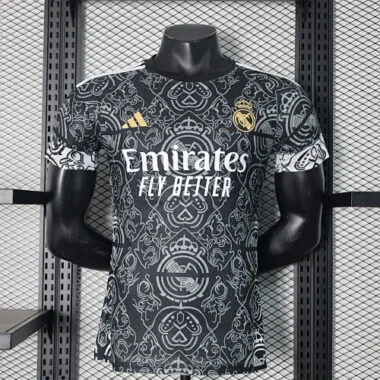 Camiseta del Real Madrid, versión especial para jugadores, negra, 24-25
