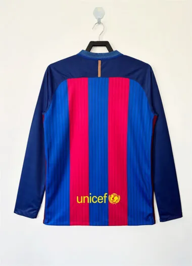 16-17 Barcelona home retro long sleeve jersey