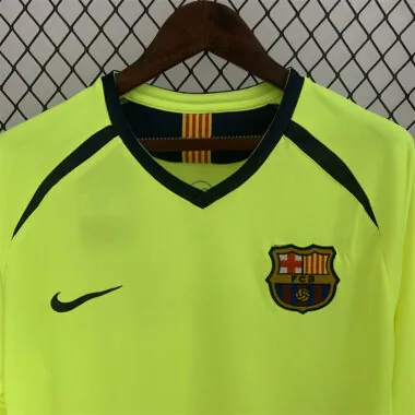 05-06 Barcelona uitwedstrijd retro-shirt met lange mouwen