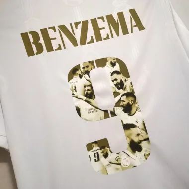 22-23 Real Madrid 9#BENZEMA Golden commemorative number