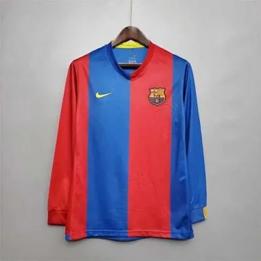 06-07 Camisola de manga comprida do Barcelona (jogo em casa)