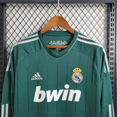 12-13 Camisola verde de manga comprida do Real Madrid (terceiro equipamento)