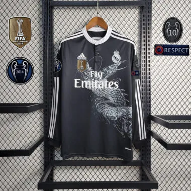 14-15 Camisola de manga comprida do Real Madrid (terceira camisola de deslocamento)