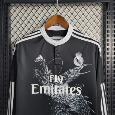 14-15 Camisola de manga comprida do Real Madrid (terceira camisola de deslocamento)