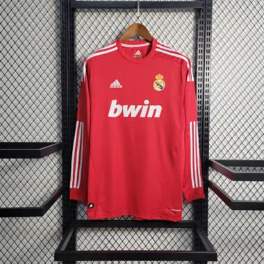 11-12 Camisola vermelha de manga comprida do Real Madrid para jogos fora de casa