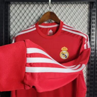 11-12 Camisola vermelha de manga comprida do Real Madrid para jogos fora de casa