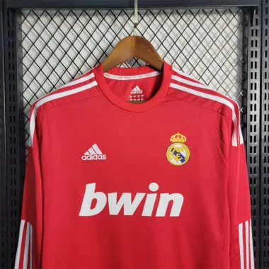 11-12 Camisola vermelha de manga comprida do Real Madrid para jogos fora de casa