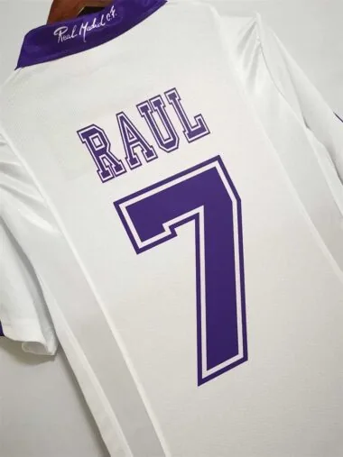 97-98 Real Madrid home champions league white champions