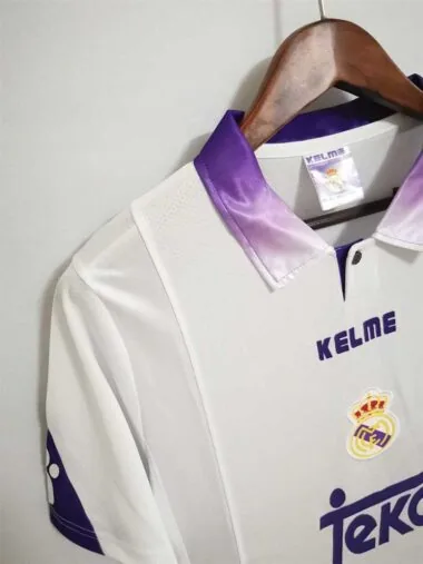 97-98 Real Madrid home champions league white champions
