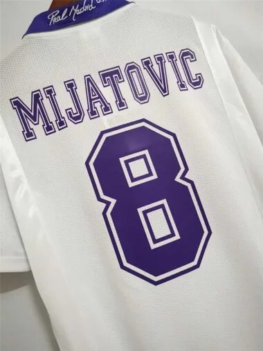97-98 Real Madrid home champions league white champions