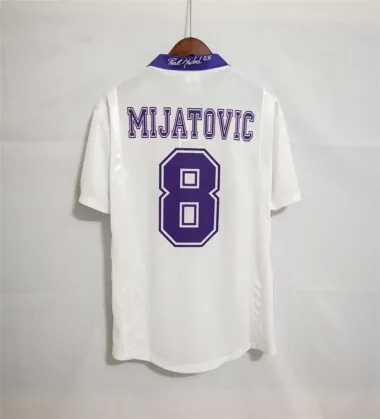 97-98 Real Madrid home champions league white champions