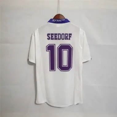 97-98 Real Madrid home champions league white champions