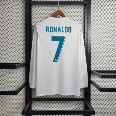 Camisa de manga comprida do Real Madrid para jogos em casa, 17-18