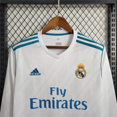 Camisa de manga comprida do Real Madrid para jogos em casa, 17-18