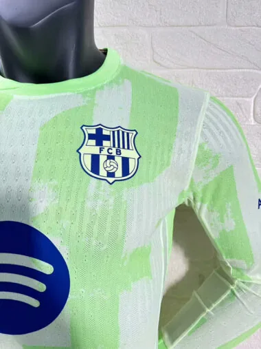 24-25 Barcelona Third away player version long sleeve jersey(Big Sponsor)