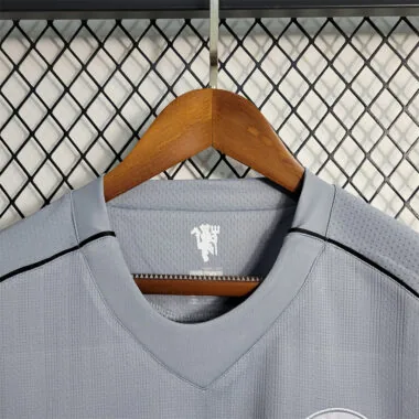 Camiseta de portero gris del Manchester United de la temporada 07-08, de manga larga