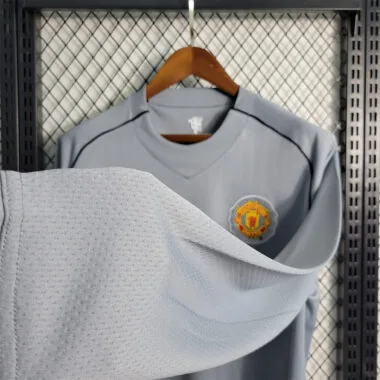 Camiseta de portero gris del Manchester United de la temporada 07-08, de manga larga