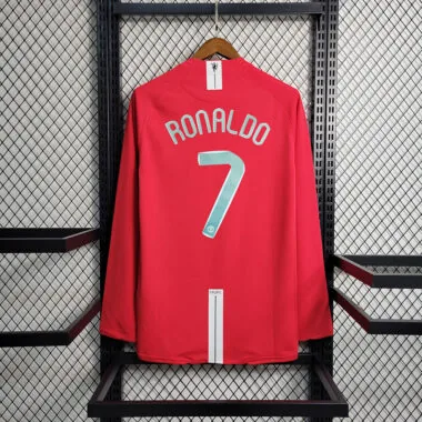 07-08 Manchester United Champions League version home Long Sleeve