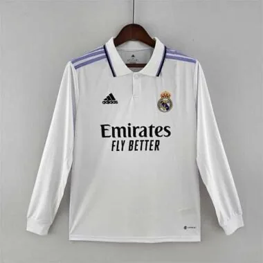 Camisa de manga comprida do Real Madrid para jogos em casa, 22-23