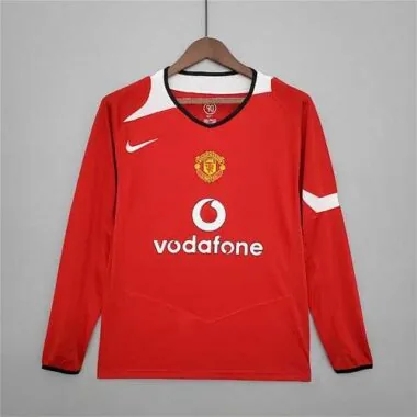 04-06 Camisola de manga comprida do Manchester United para jogar em casa