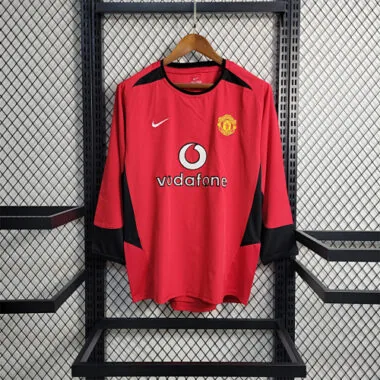 02-04 Camisola de manga comprida do Manchester United para jogar em casa