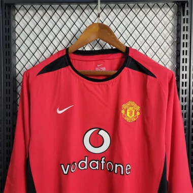 02-04 Camisola de manga comprida do Manchester United para jogar em casa