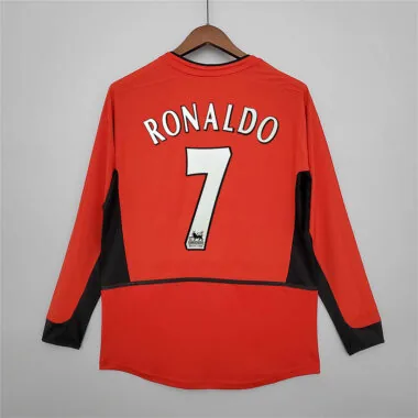 02-04 Camisola de manga comprida do Manchester United para jogar em casa
