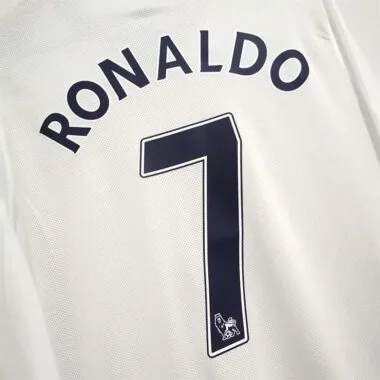 08-09 Manchester United away white UCL final long sleeve